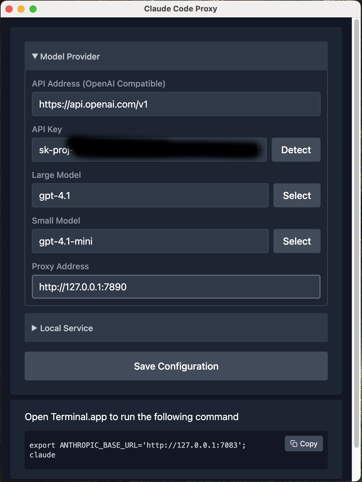 Proxy Configuration